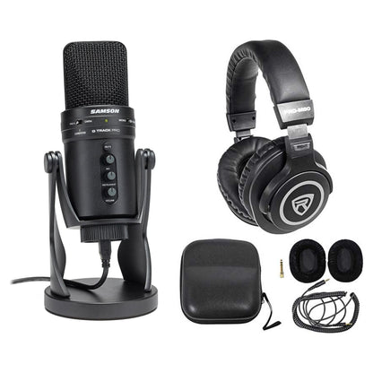 G-Track Pro Studio USB Condenser Microphone with Interface and Headphones