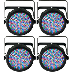 (4) Chauvet SLIMPAR64 Slim Par Can 64 RGB Pro DJ DMX Lights Slimpar