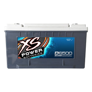 XS Power D6500 3900 Amp AGM Power Cell Car Audio Battery + Terminal Hardware