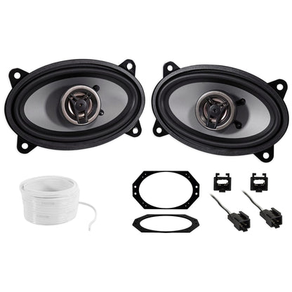 CS46CX Front Speaker Replacement + Harness + Bracket + Wire For Jeep Wrangler TJ 97-02