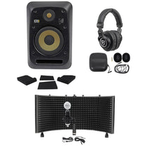 V6S4-NA 6" Powered Studio Monitor + Mic + Mount + Shield + Headphones + Pads