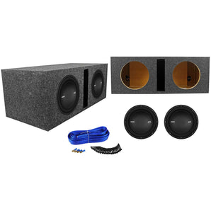 (2) Polk Audio MM1042DVC 10” 2400w Car Audio Subwoofers+Vented Sub Box Enclosure