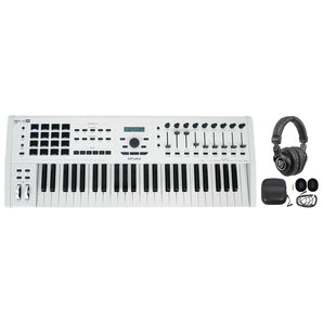 Arturia KeyLab 49 MkII 49-Key Recording Keyboard Controller in White+Headphones