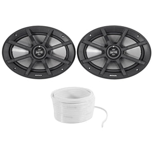 (2) Kicker 40PS692 6x9" ATV/UTV/RZR/Polairs/Motorcycle Speakers+Waterproof Wire