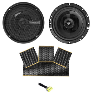 Pair Memphis Audio PRX60 6.75" 100 Watt Car Speakers+Rockmat Sound Deadening Kit