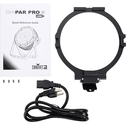 (2) SlimPar Pro W USB Wash Lights + ROCKFORCE 384 Controller + Cables Bundle