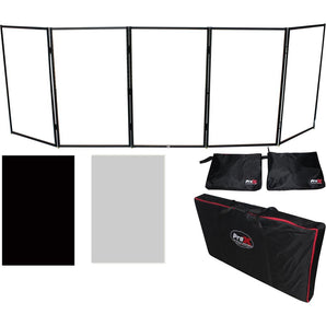 ProX XF-5X3048B 5 Panel Black Frame DJ Facade W/Quick Release 180 Deg. Hinges