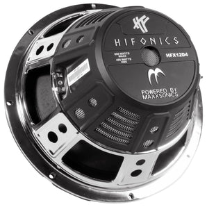 (2) Hifonics HFX12D4 12" 1600w Dual 4-Ohm Car Subwoofers+Mono Amplifier+Amp Kit