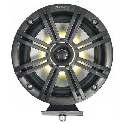 KMFC65 6.5" Black Marine LED Speakers, Amplifier & Wire Kit