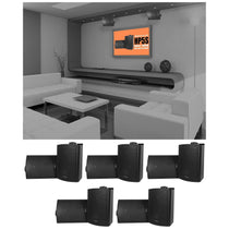 (10) HP5S-8 Black 5.25" Outdoor/Indoor Home Theater Swivel Speakers