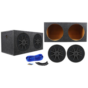 (2) Kicker 44CVX154 15" CVX 2000w RMS Car Subwoofers+Sealed Sub Box Enclosure