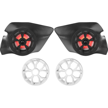 LED Marine Speakers + Kick Panel Pods Fits 2014-2023 Polaris RZR / XP