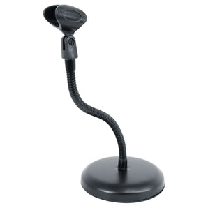 Rockville RDMS7 Desktop Mic Stand w 11.8" Gooseneck+Weighted Base+Webcam Adapter