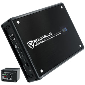 Rockville Krypton-M1 2000w Peak/500w RMS Mono 1 Ohm Car Amplifier Amp+Remote