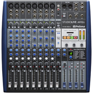 Presonus StudioLive AR12C 12-Ch Soundboard Mixing Console Mixer 4 Church/School