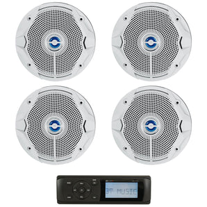 MB Quart MDR2.0 Marine/Boat Bluetooth/USB Receiver Radio+(4) JBL 6.5" Speakers