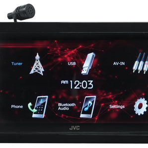 JVC KW-M180BT 6.8" Car Monitor iPhone Android Bluetooth Receiver USB/3 Pre-Outs
