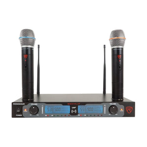 Rockville RWM2603UR UHF Wireless Dual Recharageable HandHeld Microphone System