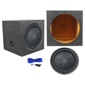 Kicker 48CWR122 COMPR12 1000 Watt 12" Car Subwoofer+Sealed Sub Box Enclosure