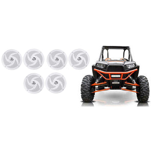 6 Rockville RSM65W 6.5" 960w Waterproof Shallow Slim Speakers 4 RZR/ATV/UTV/Cart