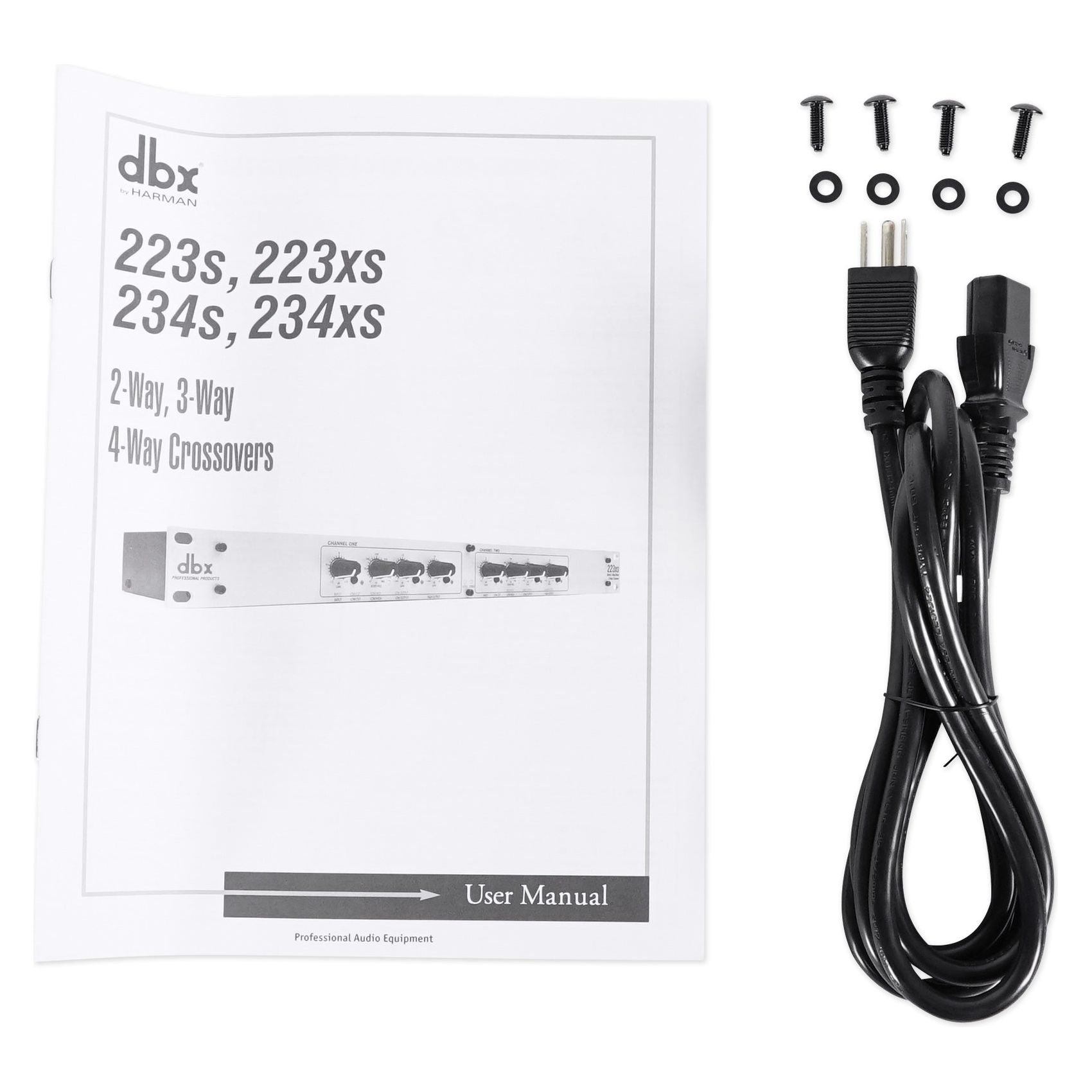 DBX 234XS Rack Mount Stereo 2/3/4-Way Crossover Pro Audio Sound Proces ...