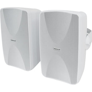 4 Rockville WET-6525W 6.5" 70V Commercial Indoor/Outdoor Wall Speakers in White