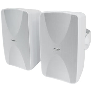 2 Rockville WET-6525W 6.5" 70V Commercial Indoor/Outdoor Wall Speakers in White