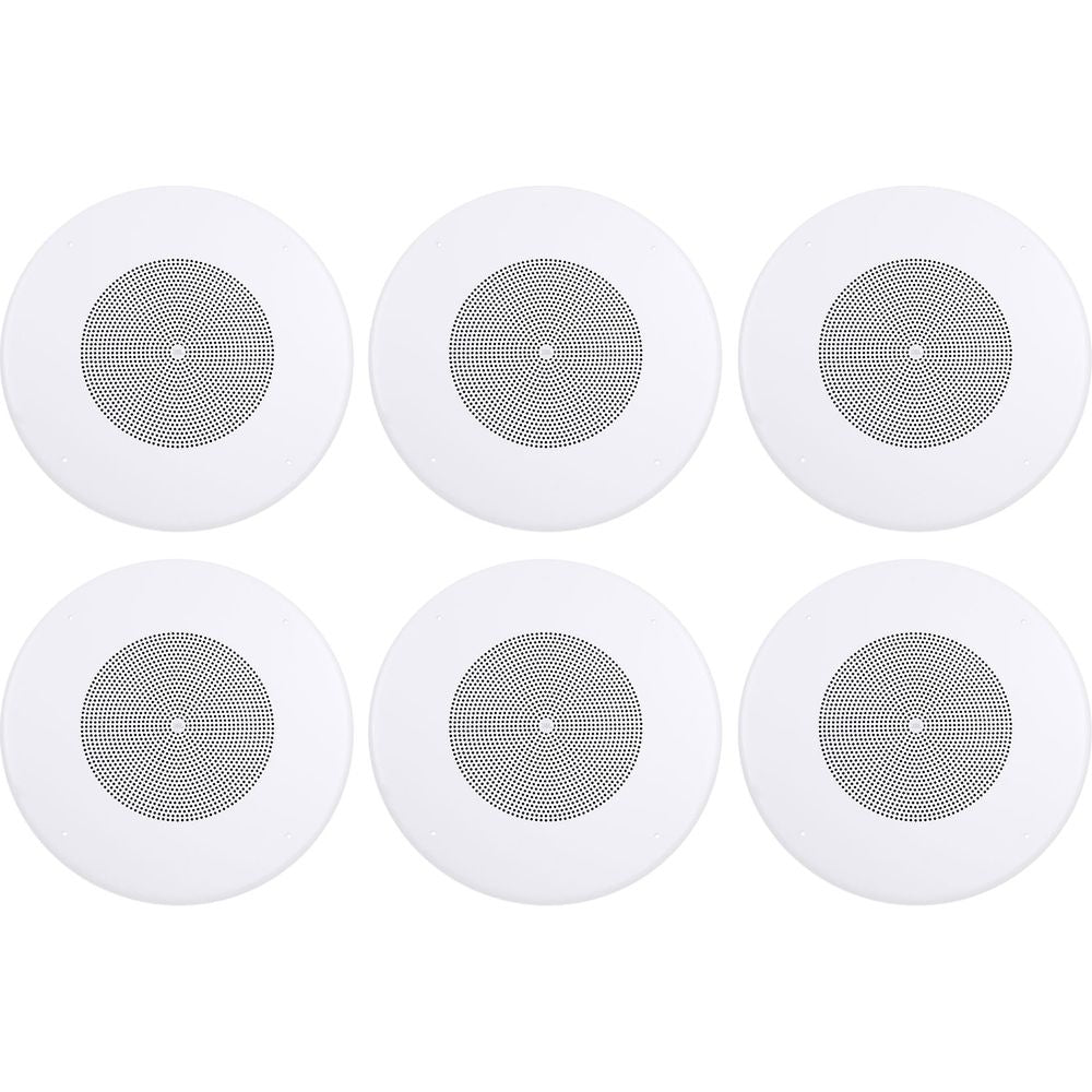 (6) CSS8018 8" Commercial 70V/100V 10W Ceiling Speakers