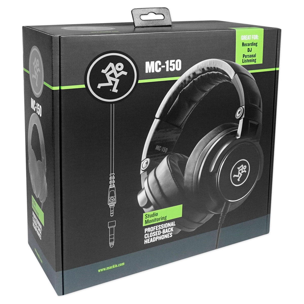 Mackie MC-150 Closed-Back Studio Monitoring or DJ Headphones w/50mm Drivers