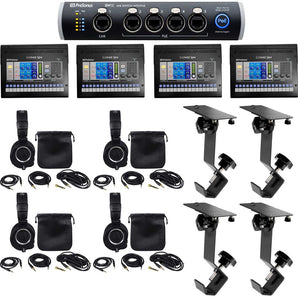(4) PRESONUS EarMix 16M 16x2 16-Ch. AVB In-Ear Monitor Mixers+M50X Headphones