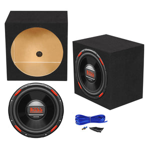 Boss Audio AR120DVC 12" 1600w DVC Car Audio Subwoofer+Sealed Sub Box Enclosure