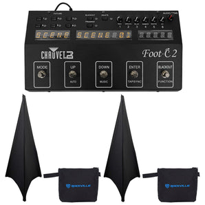 Chauvet DJ Foot C-2 36-Channel DMX Foot Controller w/MIDI+LCD Display+(2) Scrims