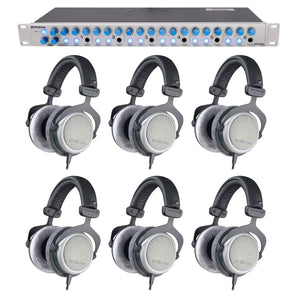 6 Beyerdynamic DT-880-PRO-250 Studio Recording Headphones+Presonus Headphone Amp