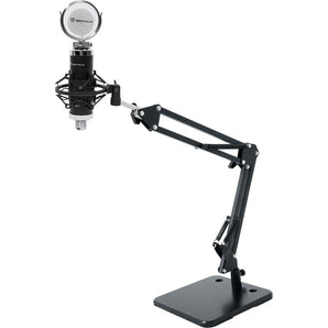 Rockville RCM03 Studio Recording Condenser Microphone+Desktop Boom Arm Mic Stand