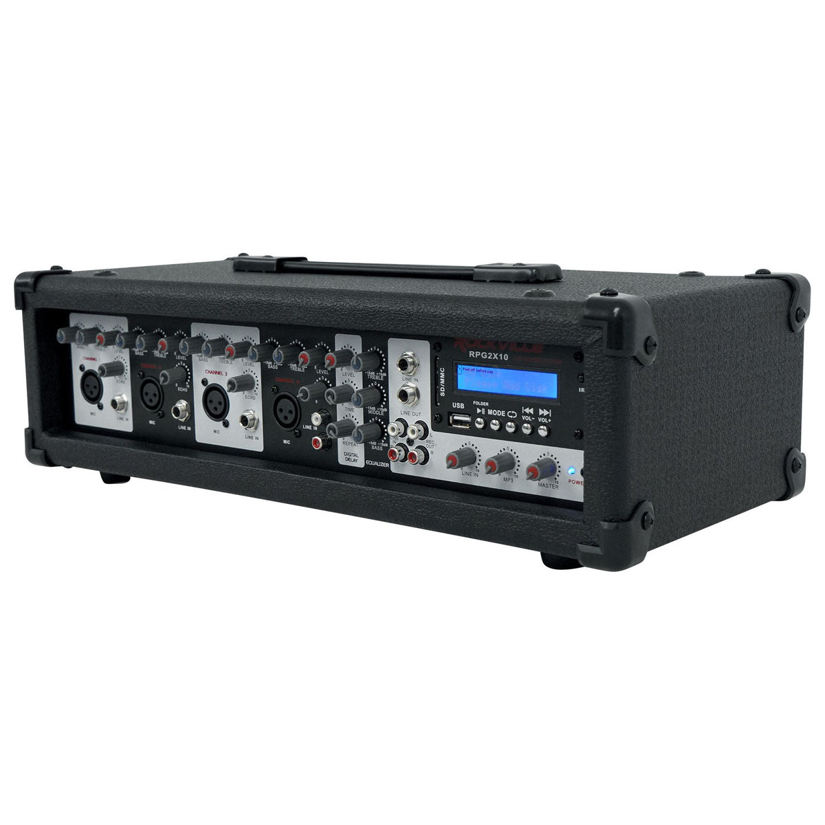Rockville RPG2X10 V2 BX 2 1800w Powered 4 Ch Mixer/Amplifier w Bluetooth/EQ/Effects