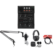1-Person Podcast Podcasting Recording Kit w/RCM Mic+Boom+Headphones