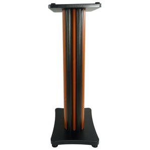 (2) Rockville SS28C Classic Wood 28" Speaker Stands Fits Edifier R1280DB Brown