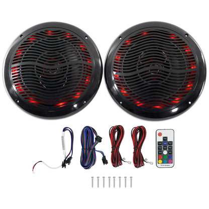 RWB90B Black + 6.5" LED Speakers + 4‑Channel Amplifier Bundle