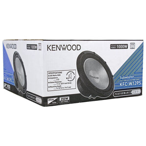 (2) Kenwood KFC-W12PS 12" 1000w Subwoofers+Vented Sub Box+Amplifier+Amp Wire Kit