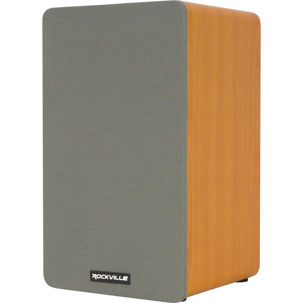 RockShelf 54C Classic 5.25" Home Bookshelf Speakers w/29" Stands