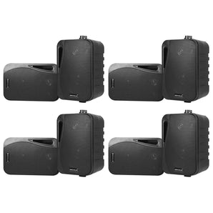 (8) Rockville HP4S Black 4" Outdoor/Indoor Home Theater Patio Swive Speakers