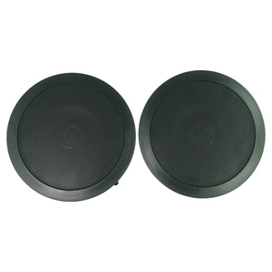 (4) Rockville CC65T Black 6.5" Commercial 70v Ceiling Speakers For Restaurant