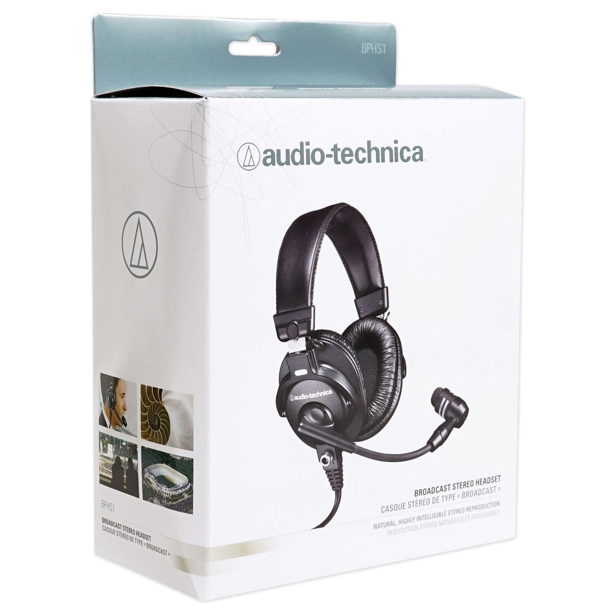 Audio Technica BPHS1 Over-Ear Broadcast Stereo Headphones Headset w/boom Mic