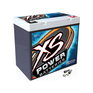 XS Power D5100R 3100 Amp AGM Power Cell Car Audio Battery + Power/Ground Wires