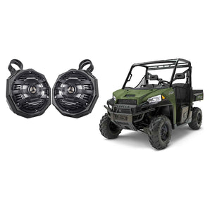 6.5" Rear Harness Bar Cage Kenwood Tower Speakers for Pair Polaris Ranger + Pods