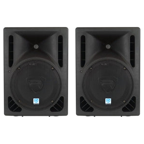 (2) Rockville RPG10BT 10" Powered DJ PA Speakers BlueTooth, USB, SD - 1200w