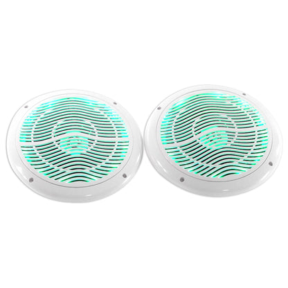 KMC2 Digital Media Receiver w/Bluetooth+Remote+(2) 6.5" White LED Speakers