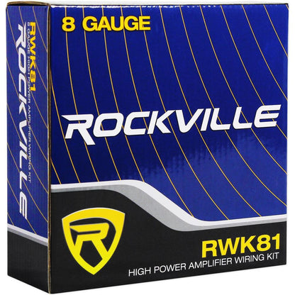 Rockville K5 W10K5S4 10" 1200 Watt Subwoofer+Vented Sub Box+Amplifier+Amp Kit