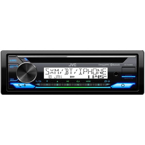 JVC KD-T91MBS 1-Din Bluetooth Marine CD Receiver USB/Sirius XM/Alexa/13-Band EQ
