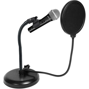 Rockville Microphone+Gooseneck Mic Stand+Pop Filter 4 Recording, Studio, Podcast